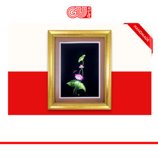 Tranh Thêu Tay Vũ Điệu Sen Tranh cao cấp tranh thêu tay
